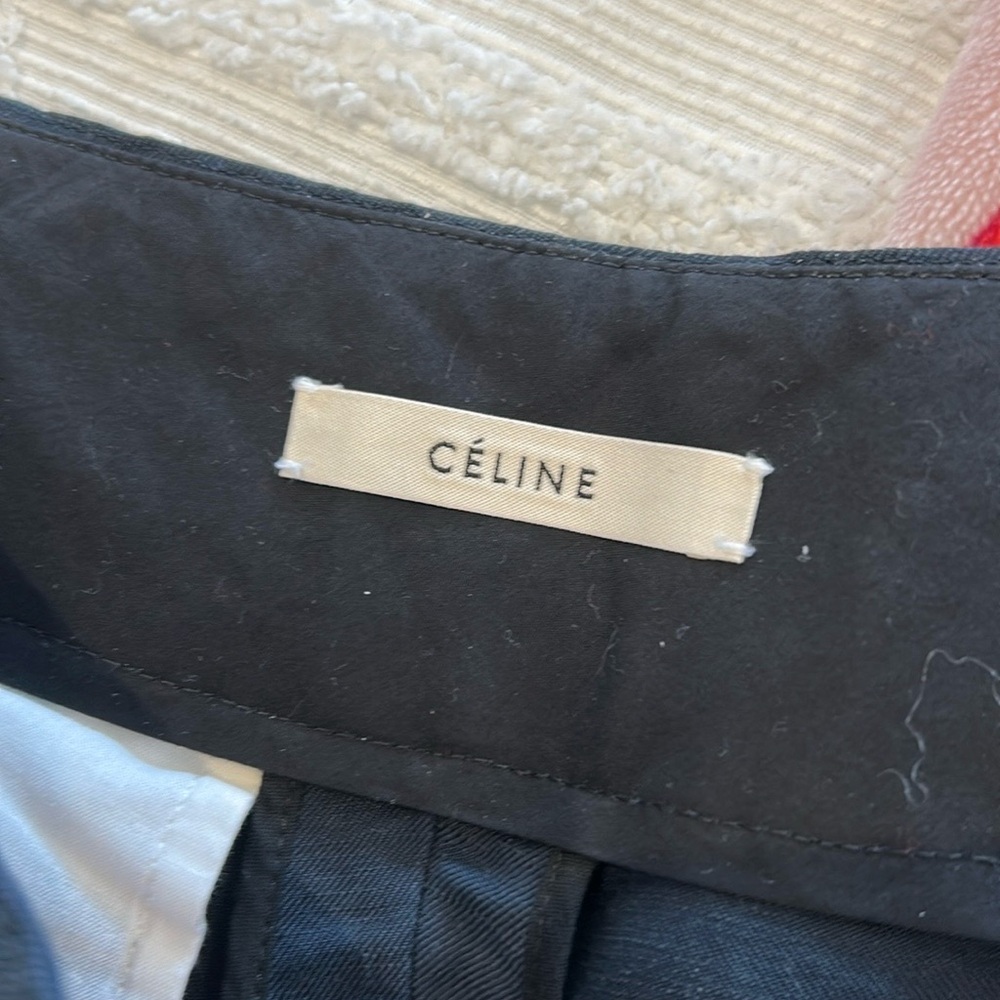 CELINE navy linen Culottes - Picture 6 of 13